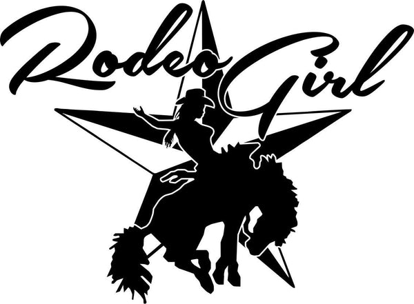 rodeo girl country & western decal - North 49 Decals