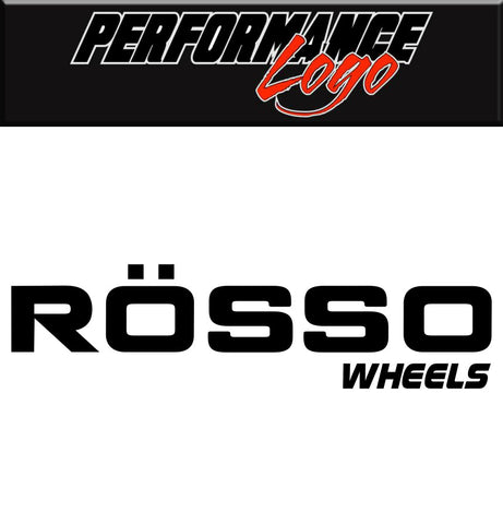 Rosso Wheels decal, performance car decal sticker