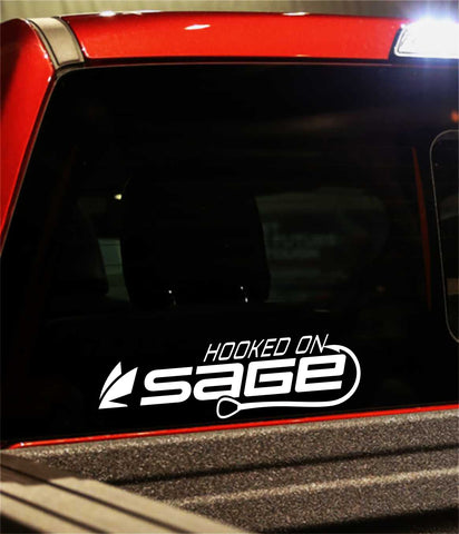 sage fly fishing decal, car decal, fishing sticker