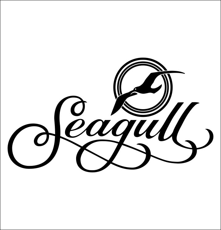 Seagull decal, music instrument decal, car decal sticker