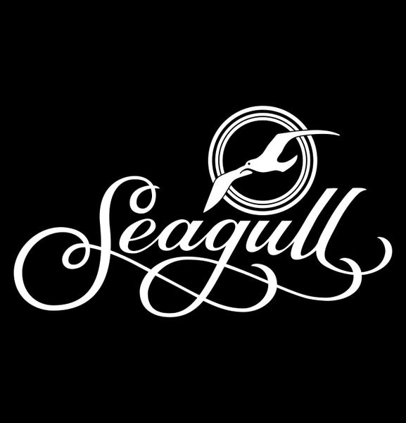 Seagull decal, music instrument decal, car decal sticker