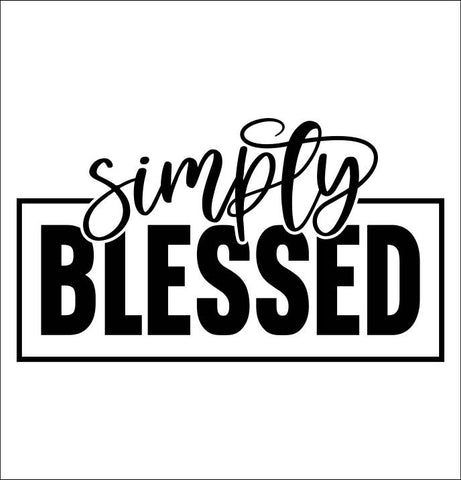 Simply Blessed decal sticker, religion 