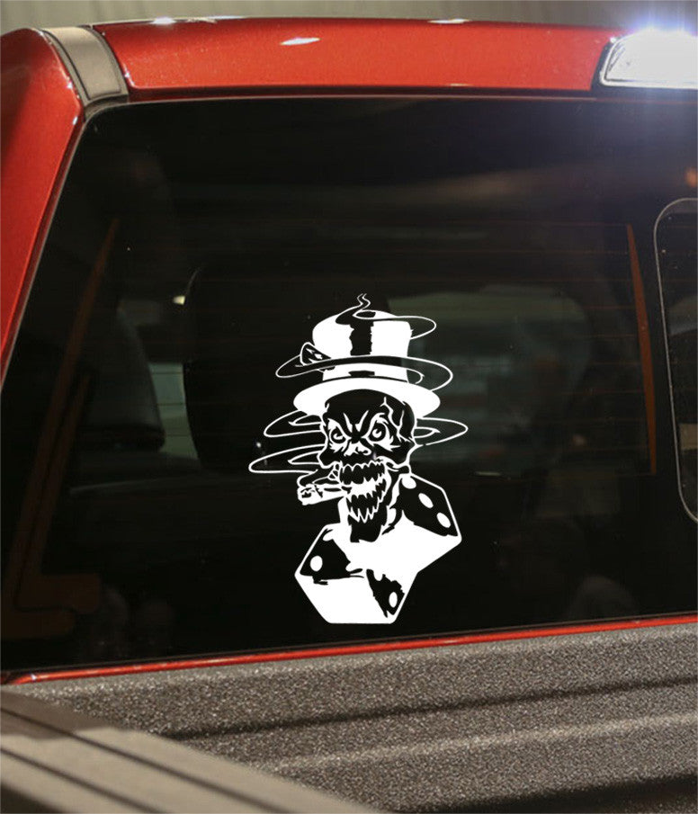skull 16 skull biker decal - North 49 Decals