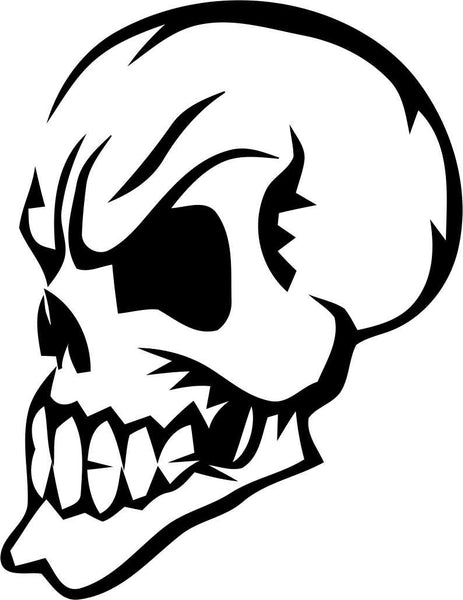 skull 24 skull biker decal - North 49 Decals