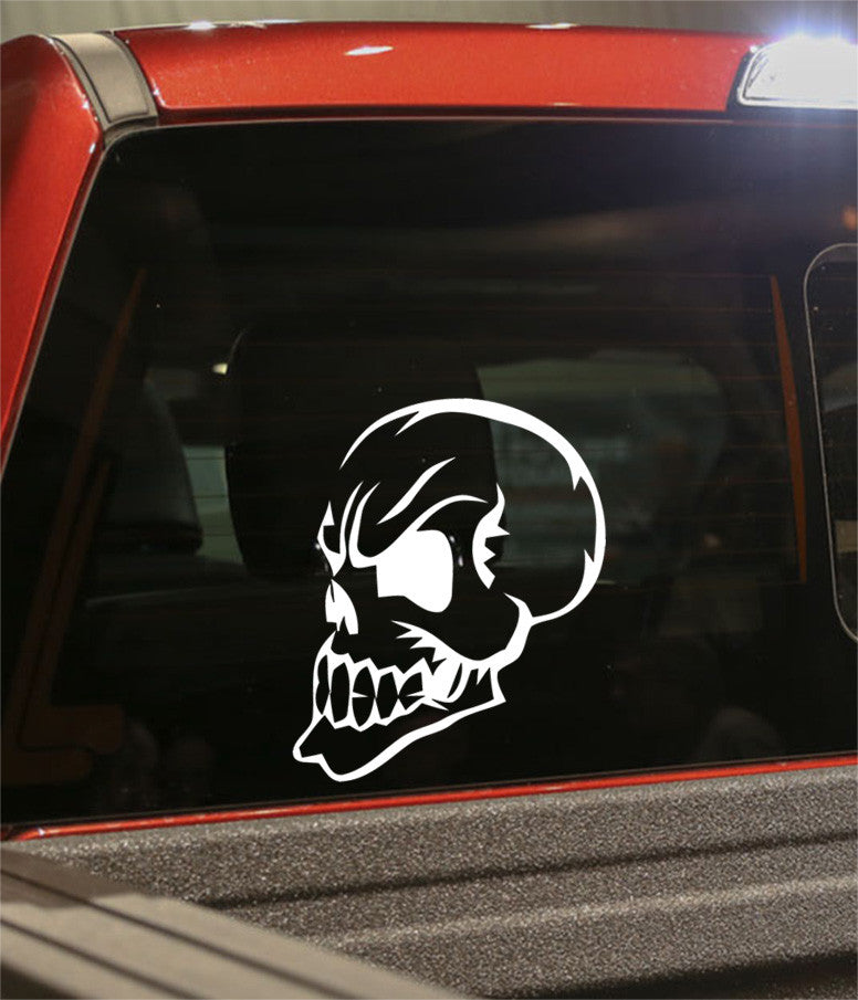 skull 24 skull biker decal - North 49 Decals