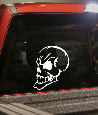 skull 24 skull biker decal - North 49 Decals