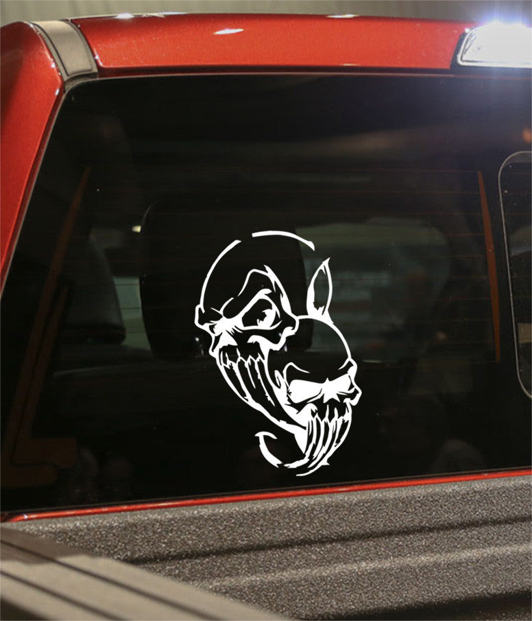 skull 26 skull biker decal - North 49 Decals