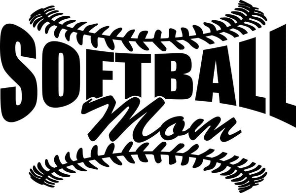 Softball mom 2 softball decal - North 49 Decals
