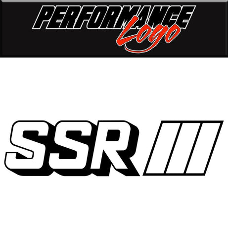 SSR Wheels decal, performance car decal sticker