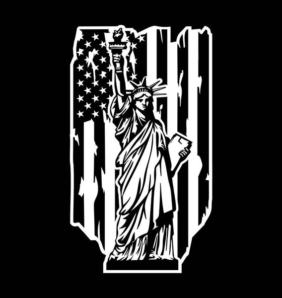 Statue Of Liberty US Flag decal