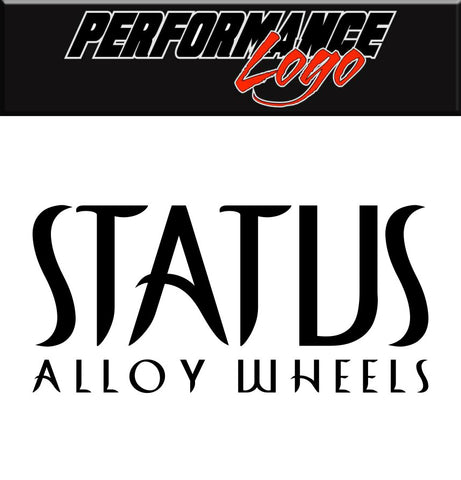 Status Wheels decal, performance car decal sticker