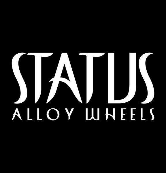 Status Wheels decal, performance car decal sticker