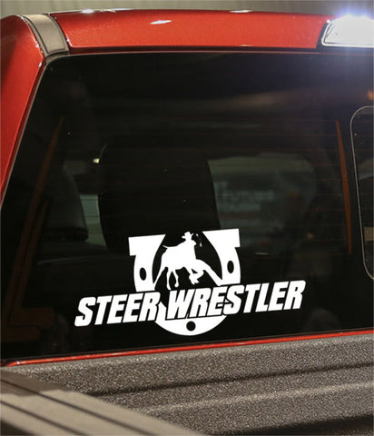 steer wrestler 2 country & western decal - North 49 Decals