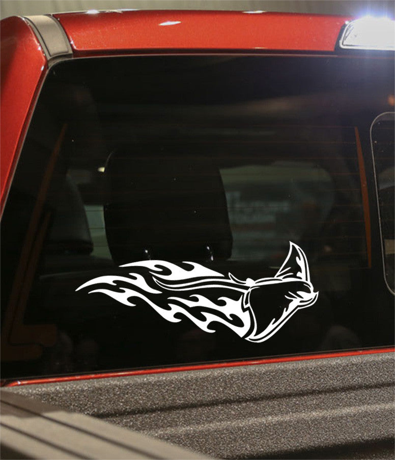 sting ray flaming animal decal - North 49 Decals