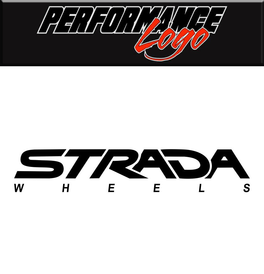 Strada Wheels decal, performance car decal sticker