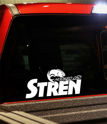 stren decal, car decal, fishing sticker