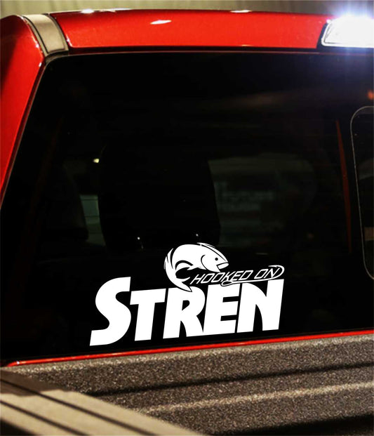stren decal, car decal, fishing sticker