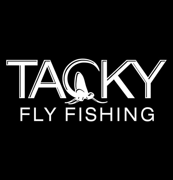 Tacky Fly Fishing decal, fishing hunting car decal sticker