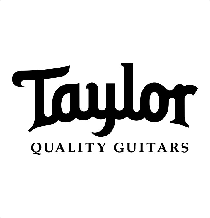 Taylor Guitars decal, music instrument decal, car decal sticker