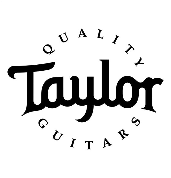 Taylor Guitars decal, music instrument decal, car decal sticker