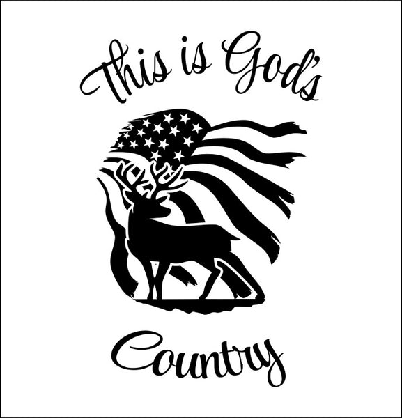 This Is Gods Country Flag hunting decal