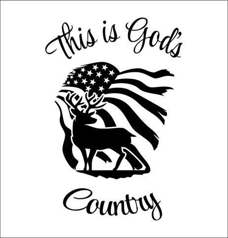This Is Gods Country Flag hunting decal