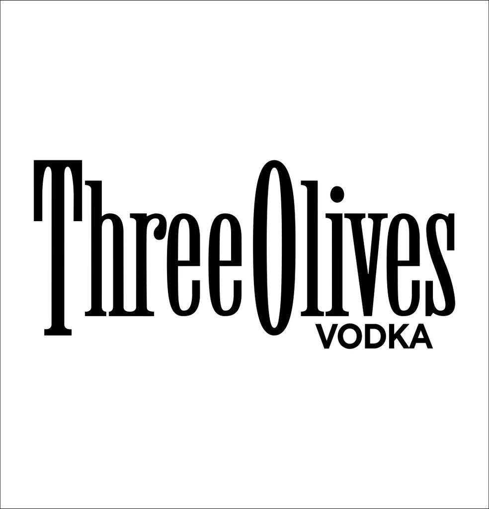 Three Olives decal, vodka decal, car decal, sticker