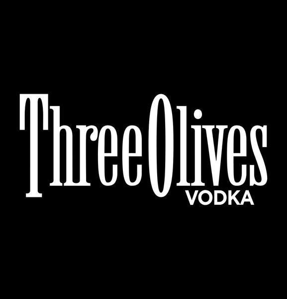Three Olives decal, vodka decal, car decal, sticker