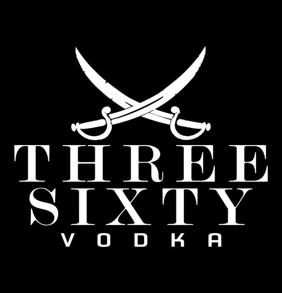Three Sixty decal, vodka decal, car decal, sticker