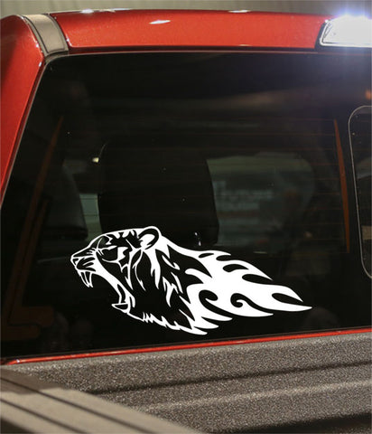 tiger 2 flaming animal decal - North 49 Decals