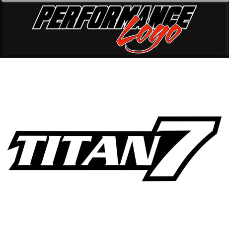 Titan 7 Wheels decal, performance car decal sticker