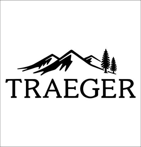 Traeger decal, barbecue, smoker decals, car decal