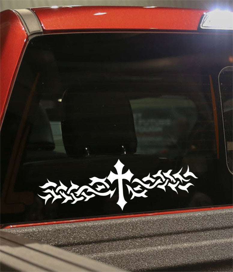 tribal cross religious decal - North 49 Decals