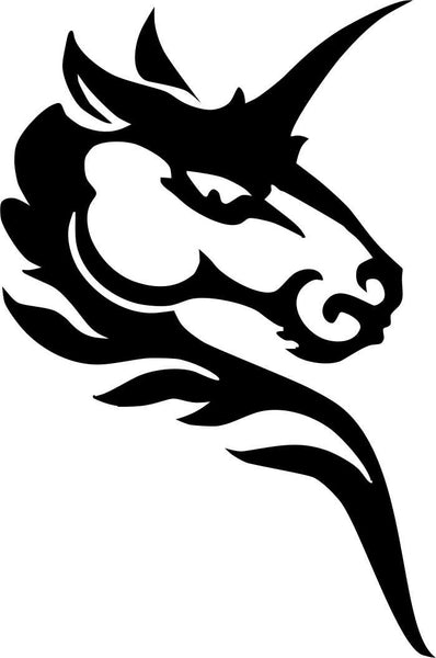 unicorn flaming animal decal - North 49 Decals
