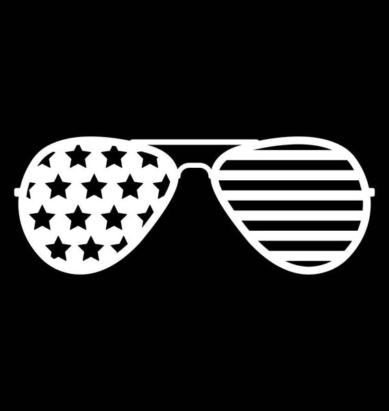 US Flag Sunglasses decal