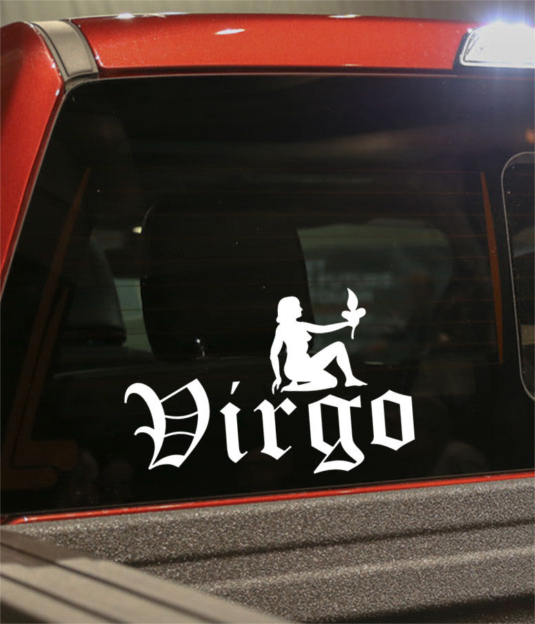 virgo 1 zodiac decal - North 49 Decals