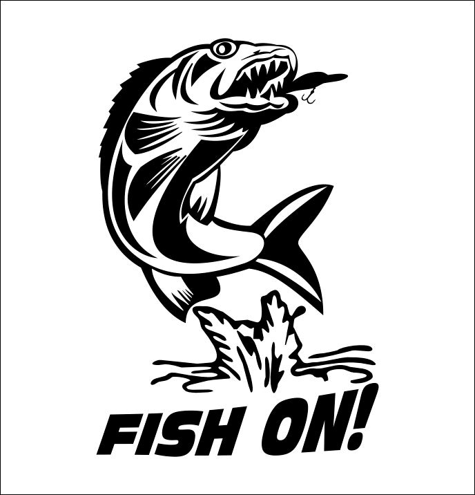 walleye fish on fishing decal