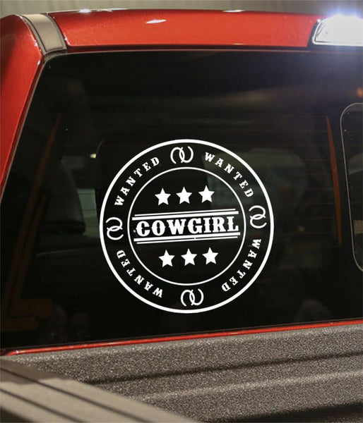 Cowgirl wanted country & western decal - North 49 Decals