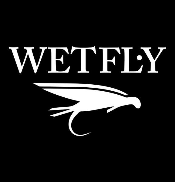 wetfly decal, car decal sticker, fishing decal