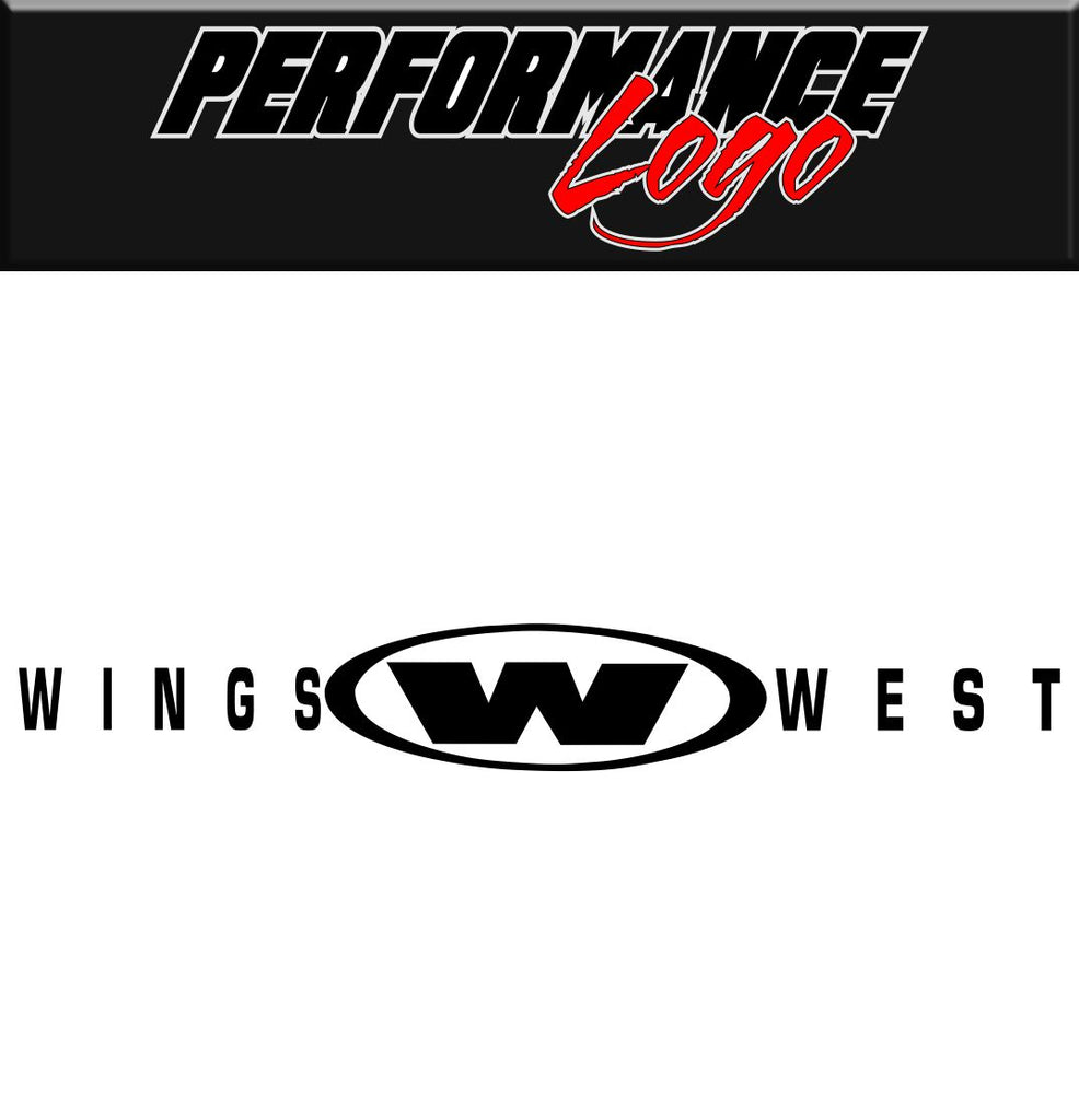Wings West decal, performance decal, sticker