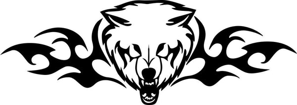 wolf 2 flaming animal decal - North 49 Decals