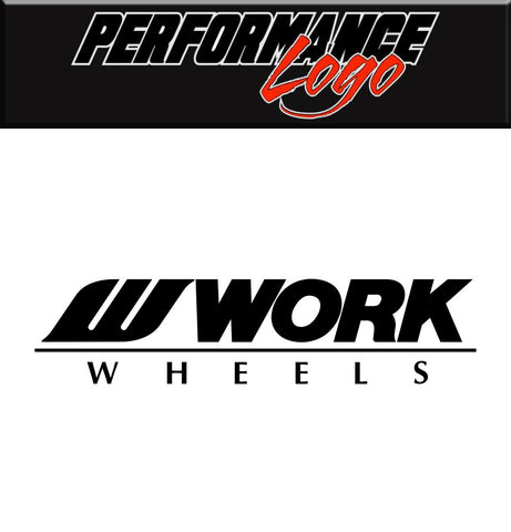 Work Wheels decal, performance car decal sticker