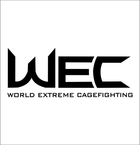 WEC decal, mma boxing decal, car decal sticker