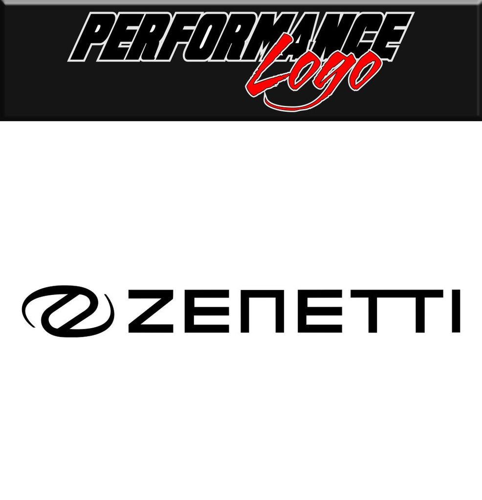 Zenetti decal, performance decal, sticker